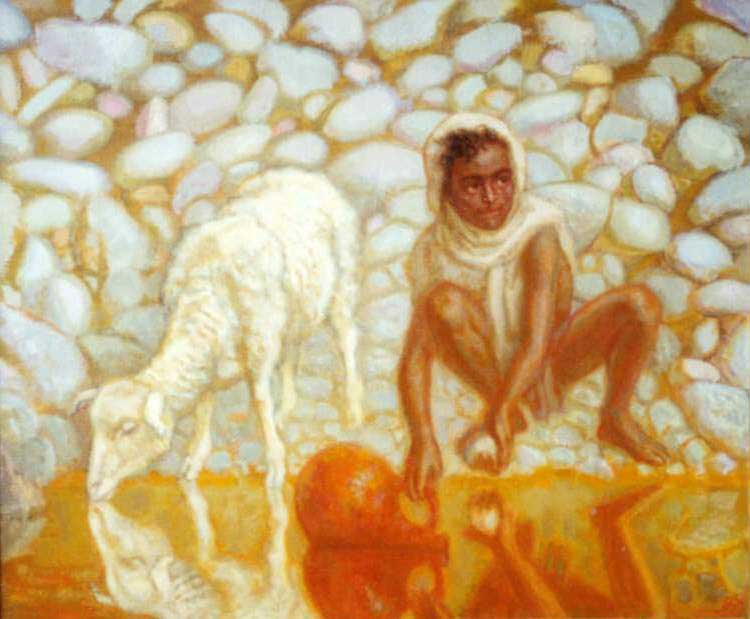 Борис Михайлов (1959) - Юный Давид. 1999 г. (100 x 120, холст, масло)