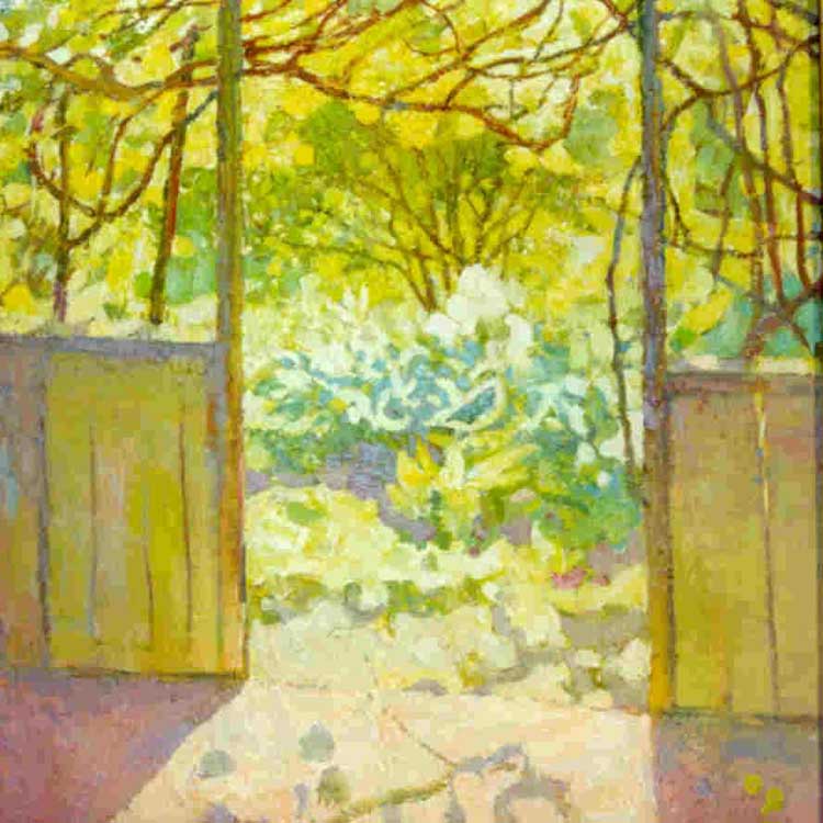 Елена Яблонская (1918) - Утро в саду. 1994 г. (72 x 85, холст, масло)