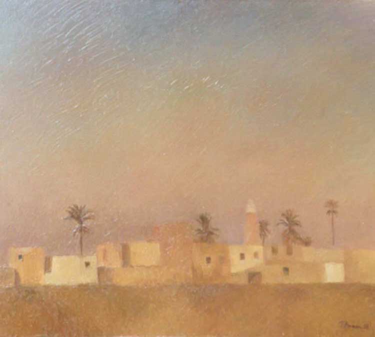 Гаяне Атаян (1959) - Деревня в долине Царей (Египет). 1996 г. (70 x 80, холст, масло)