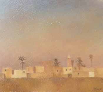 Гаяне Атаян (1959) - Деревня в долине Царей (Египет). 1996 г. (70 x 80, холст, масло)