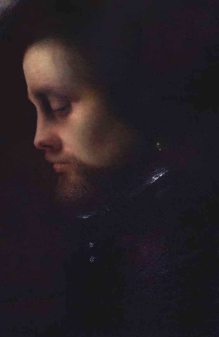   -   (  ). 2004 . (21  34, , .) / "Portrait of Machiavelli" (Author's version of Portrait), 2004, (21 x 34, oil on canvas)
