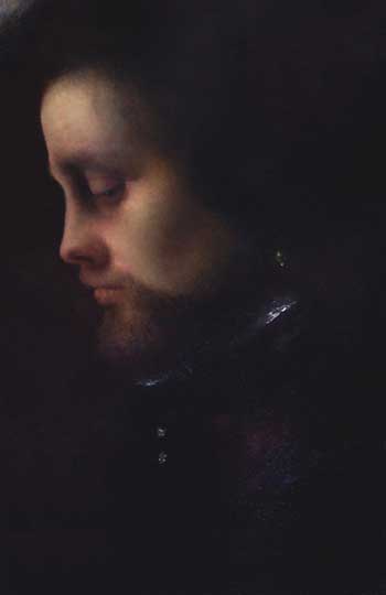 Ольга Акаси - Портрет Макиавелли (авторская версия портрета). 2004 г. (21 х 34, холст, масло.) / "Portrait of Machiavelli" (Author's version of Portrait), 2004, (21 x 34, oil on canvas)
